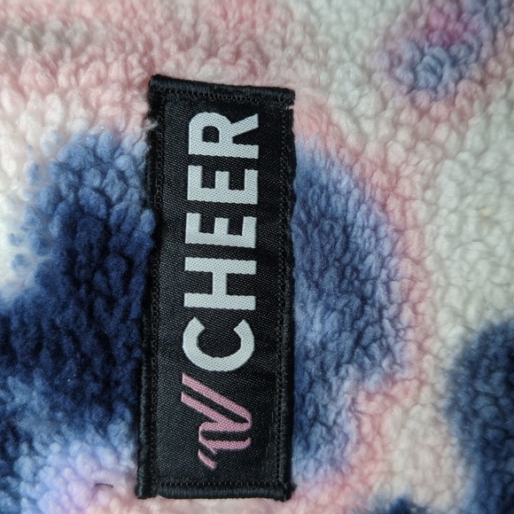 Varsity Spirit Cheer Sherpa Pullover Multicolor with Pockets Girls Size L - Picture 2 of 5